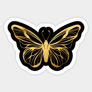 Gold Butterfly Sticker